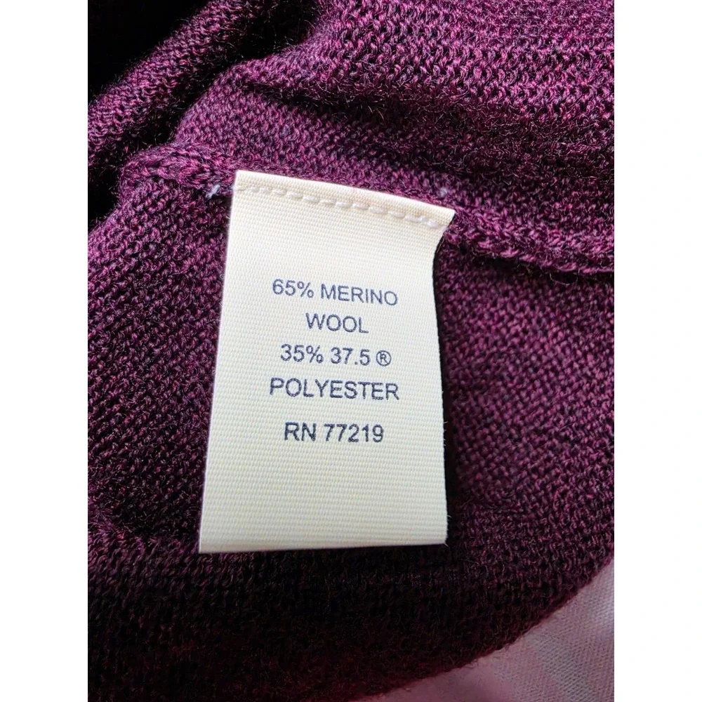 Joseph Abboud Sweater Men's 3XL Tall Burgundy Tight Knit Modern Fit Quarter Zip